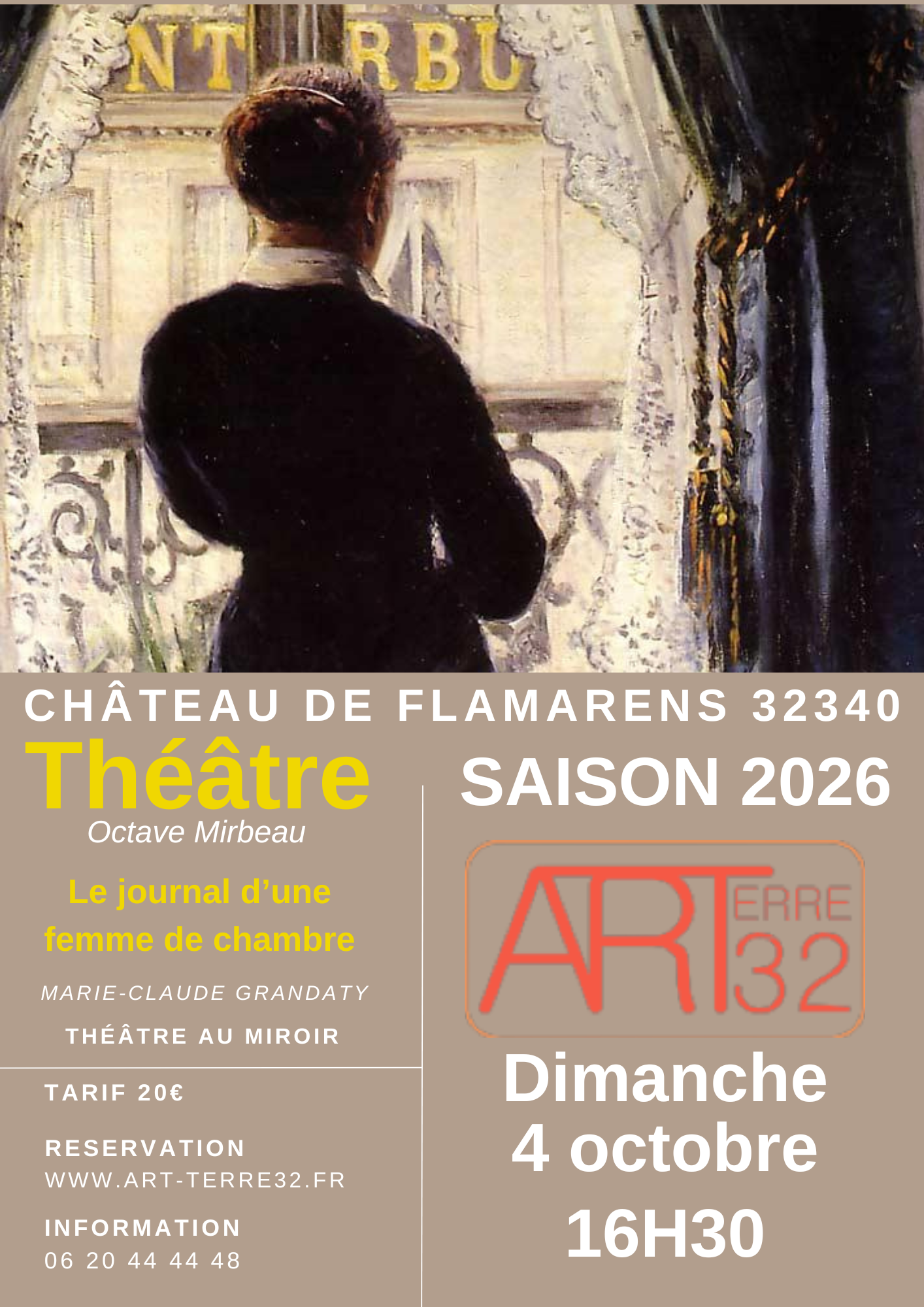 Théâtre – « Le journal d’une femme de chambre » Octave MIRBEAU_Flamarens