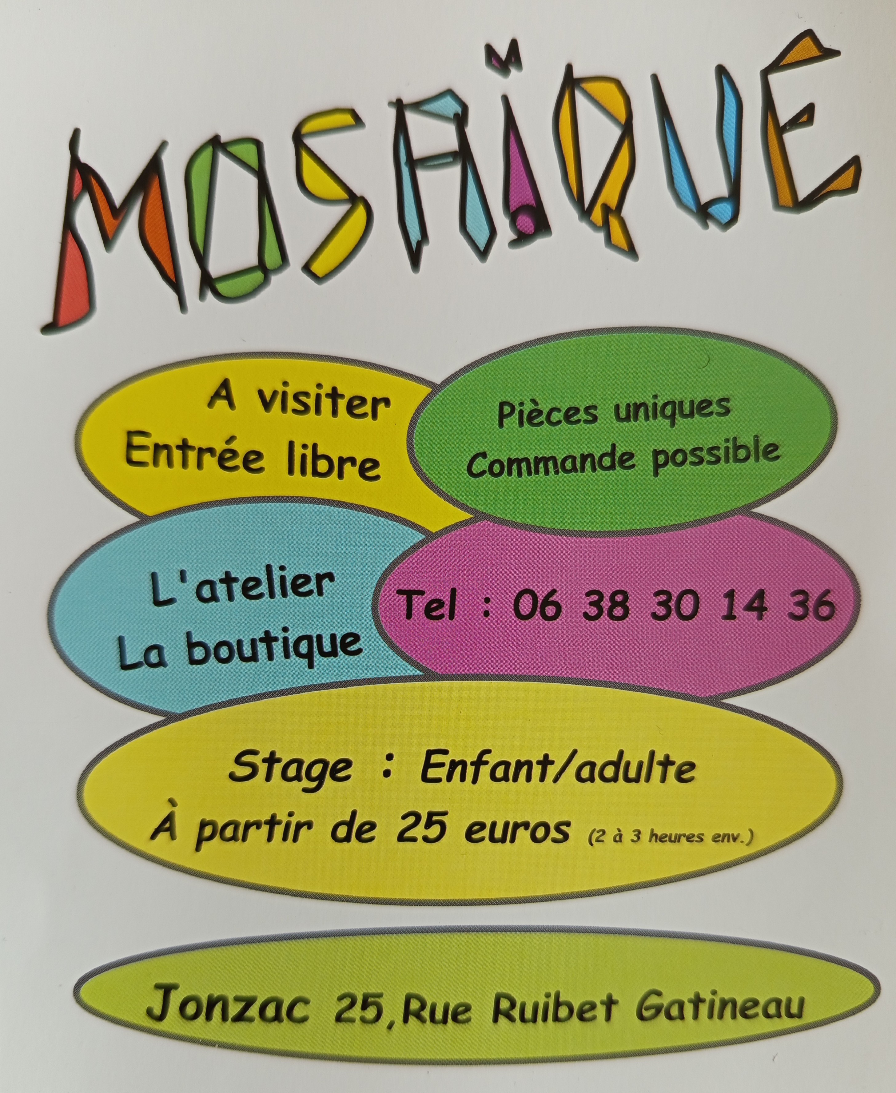 Stage Mosaïque avec Odile Gallois