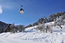 Gondola ride up to the Abondance ski area