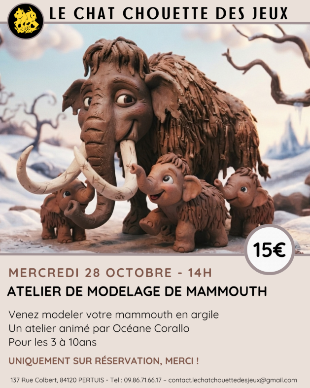Atelier manuel création de mamouths