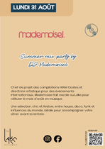 Summer mix party avec Dj Mademoisel au restaurant The Lake_Trept