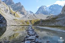 Traversée du Lac des Vaches en direction du col de la Vanoise