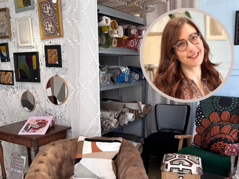 Visite de l'atelier de Nathalie Josse, tapissière d'ameublement éco-responsable