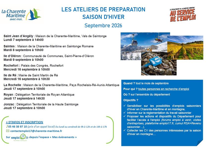 Atelier de préparation Emplois Saisonniers