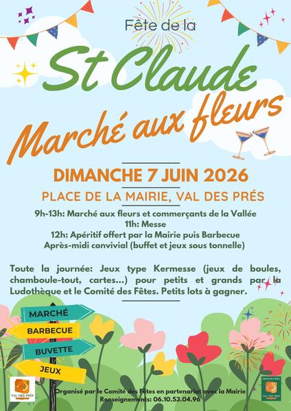 Marché aux fleurs de la fête de la Saint Claude