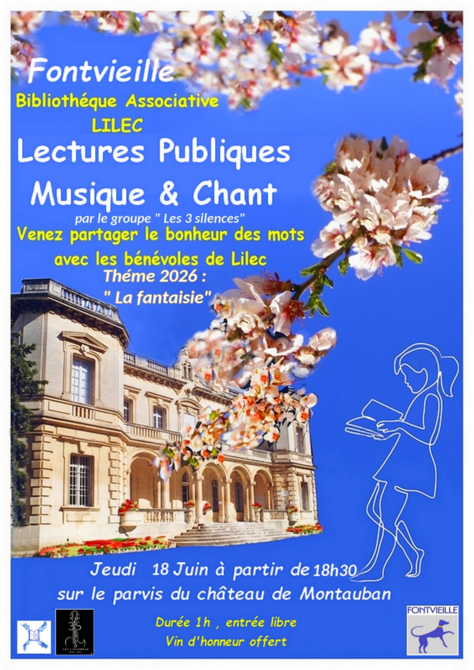 Lectures publiques Musique et Chants - Parvis Château de Montauban