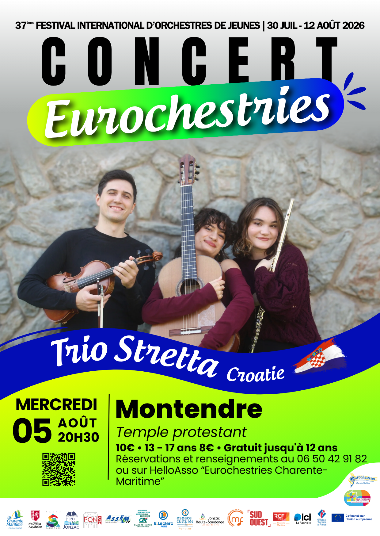 Concert du Trio "Stretta" (Croatie) - 37ème festival international des Eurochestries