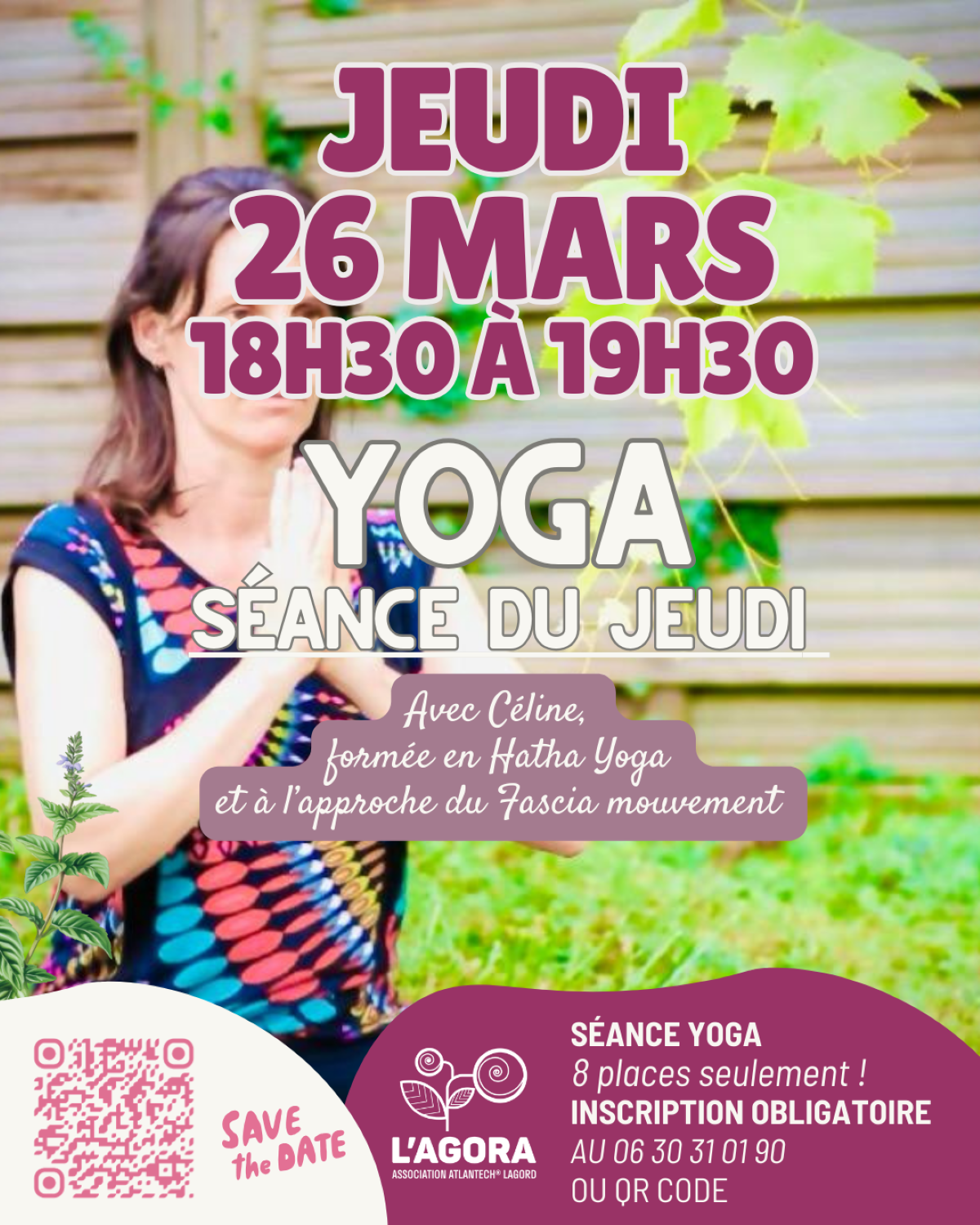 Cours de Yoga à l'Agora