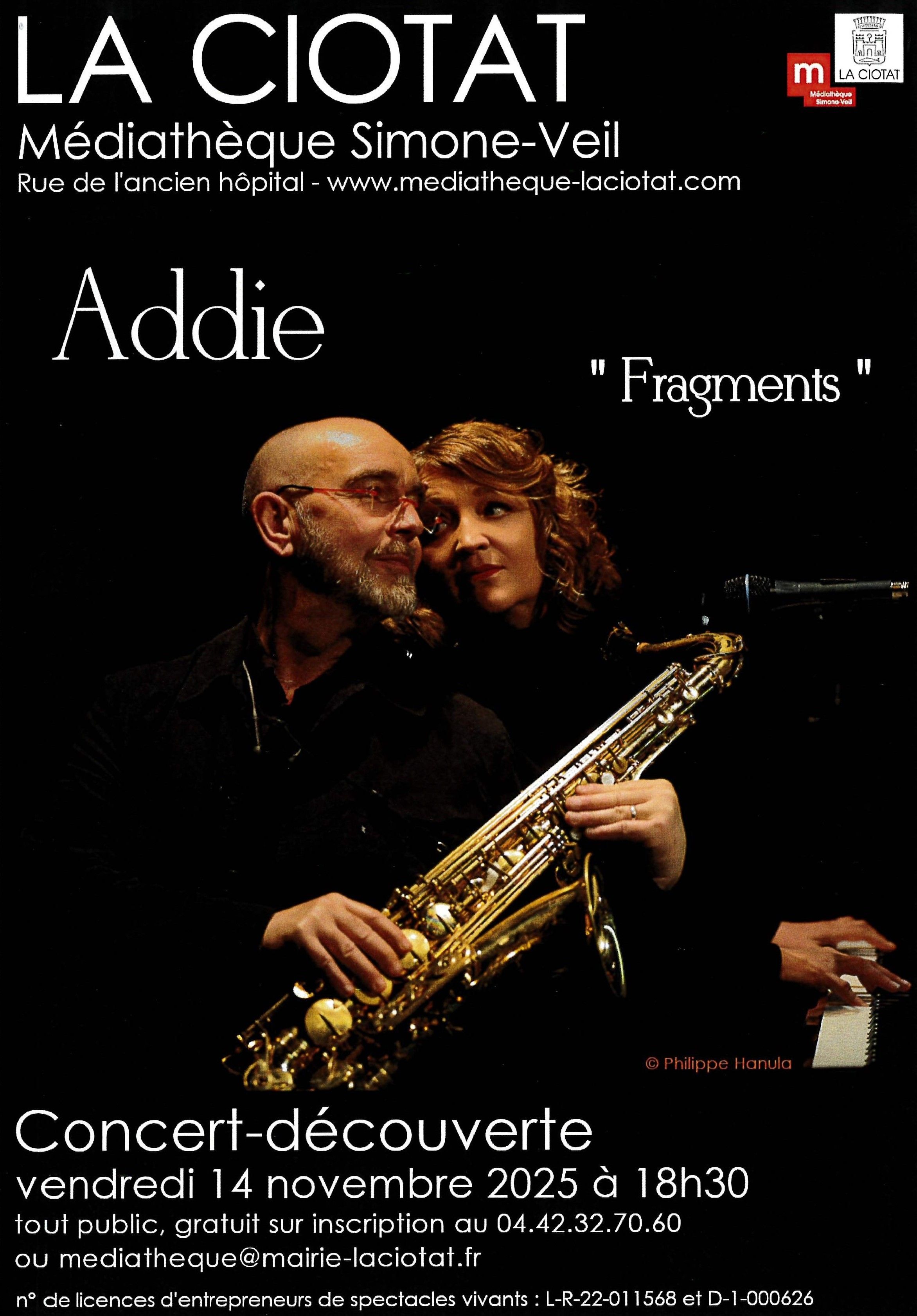 Concert découverte Fragments par Addie