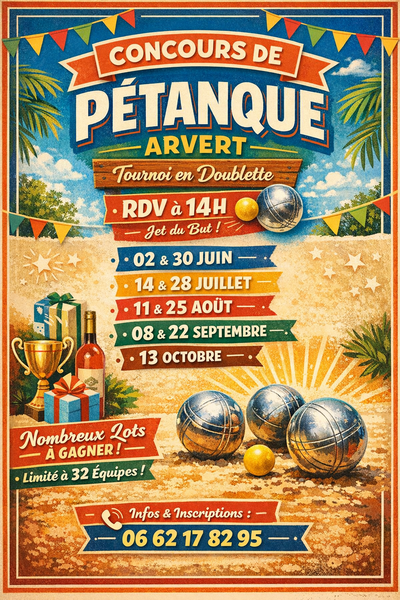 Pétanque Alvertonne - Tournois Estivaux 2026