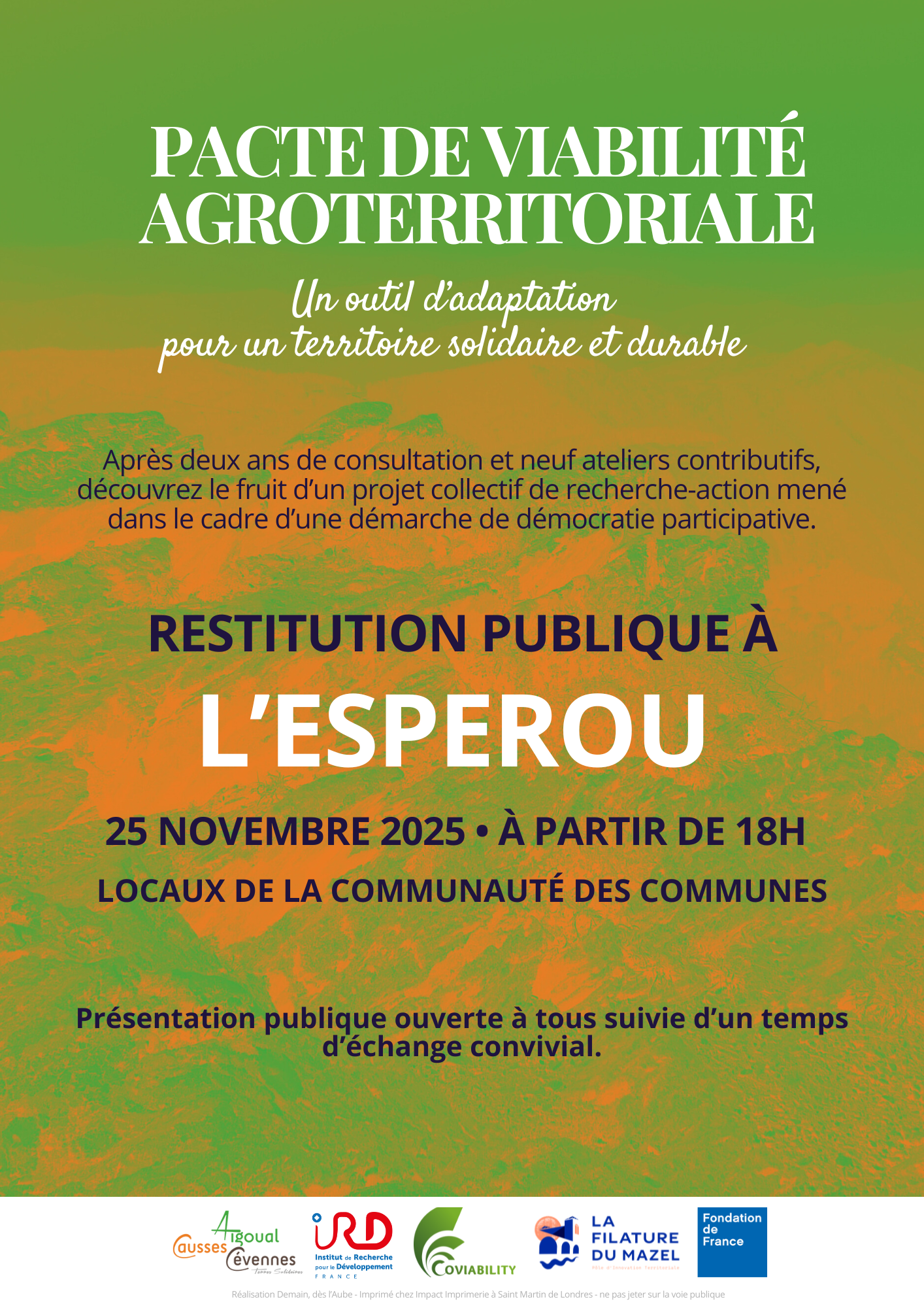 Affiche restitution pacte