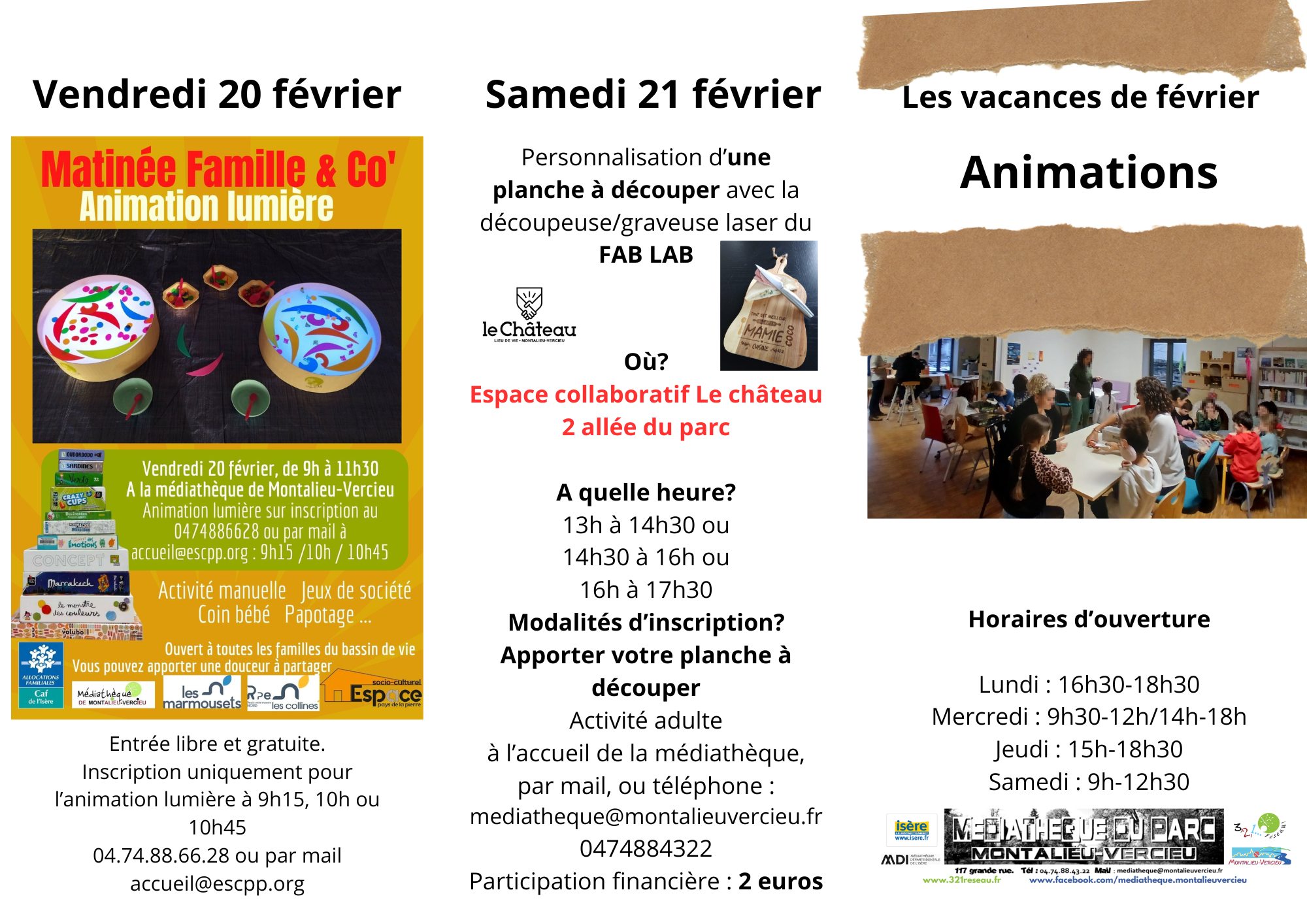 Animations à la médiathèque de Montalieu-Vercieu