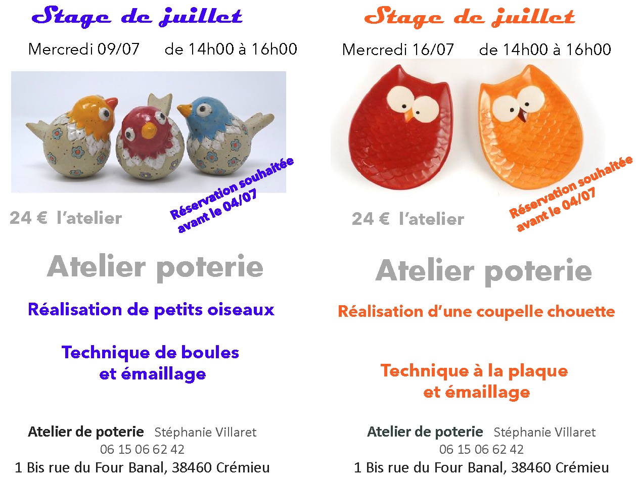 Stage de poterie pour enfants avec Stéphanie Villaret_Crémieu - Balcons du Daup…