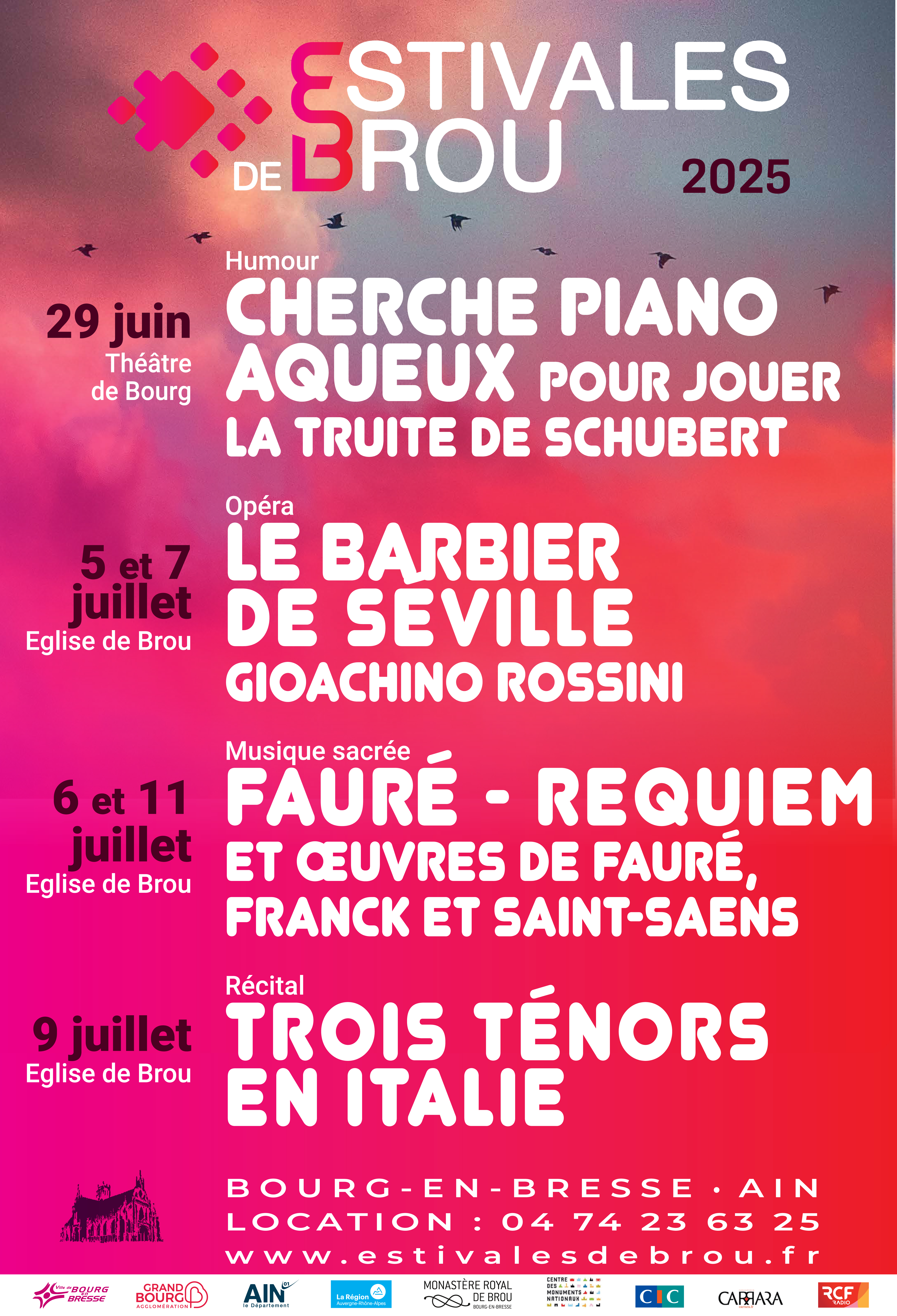 Affiche Estivales de Brou 2025