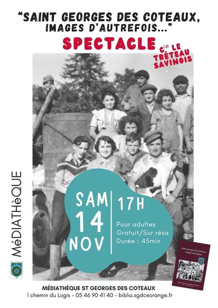 Lecture-Spectacle "Saint Georges des Coteaux, images d'autrefois"