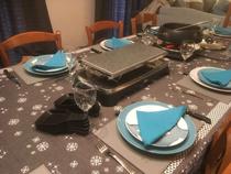 2 grands appareils raclette et fondu fournis