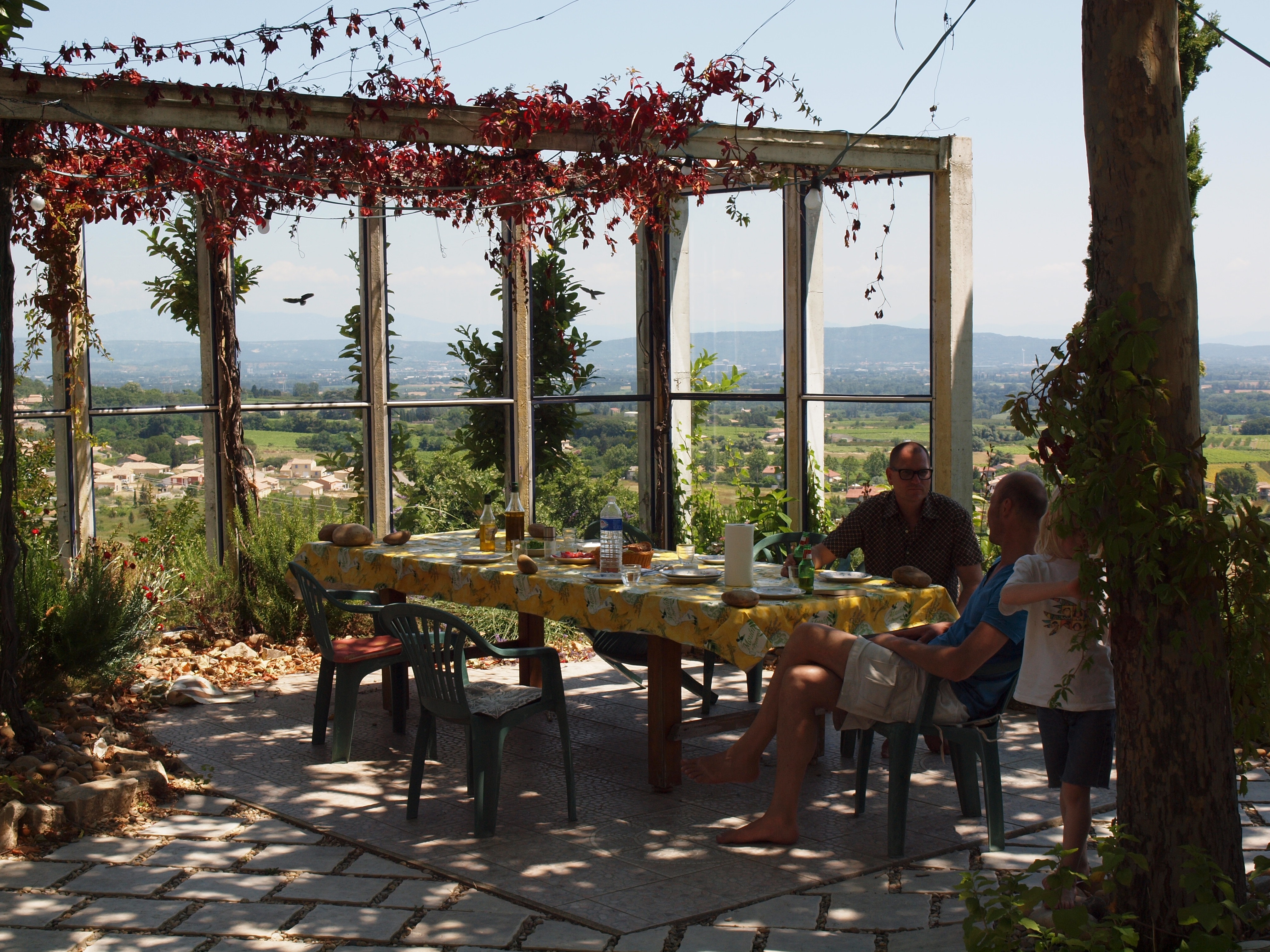 terrasse treille exterieur vue paysage