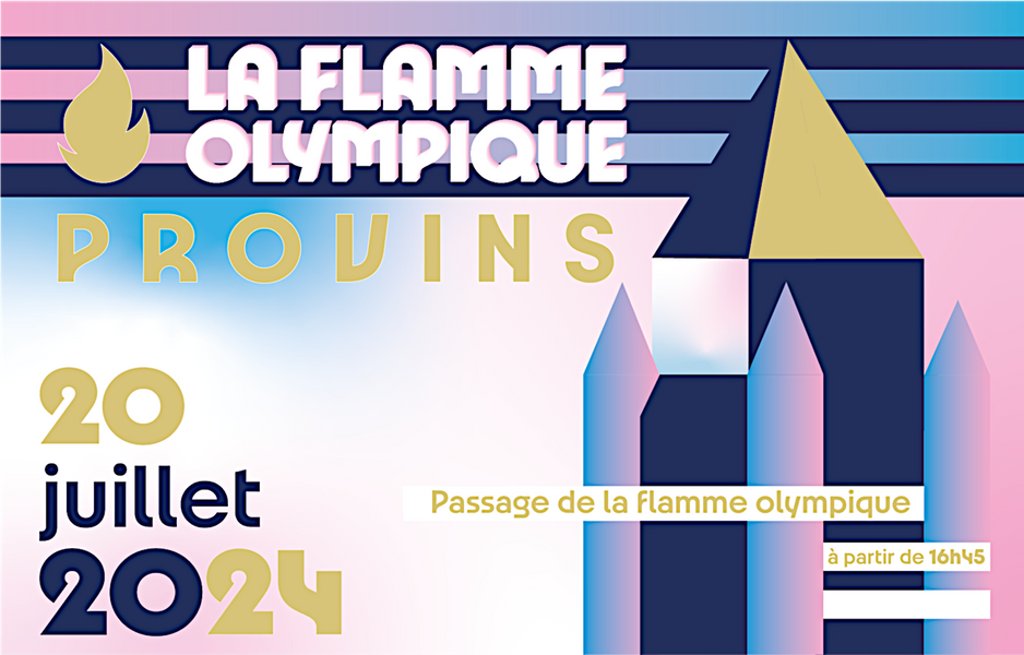 Passage à Provins de la Flamme Olympique des JO Paris 2024