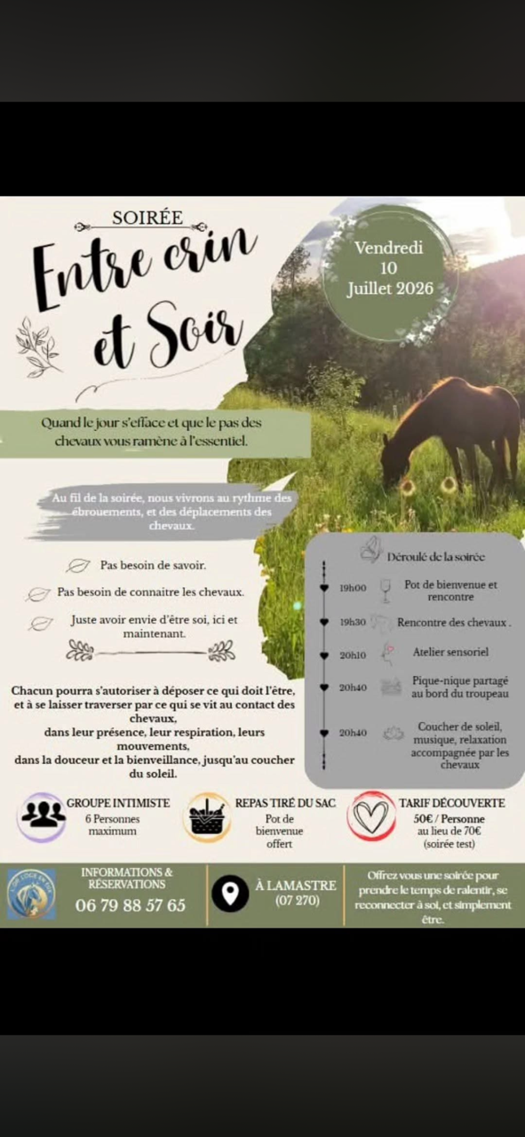 Soirée entre crin et soir