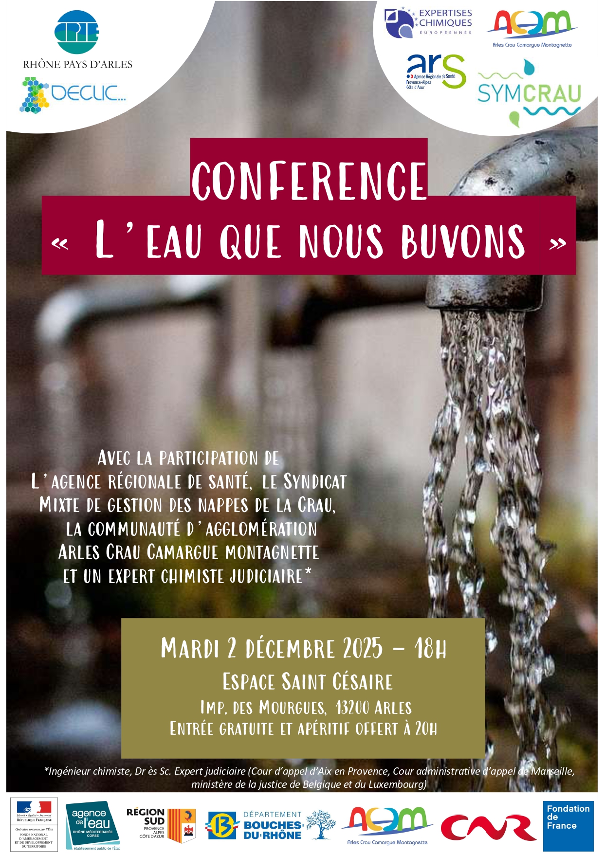 Conférence – L’eau que nous buvons