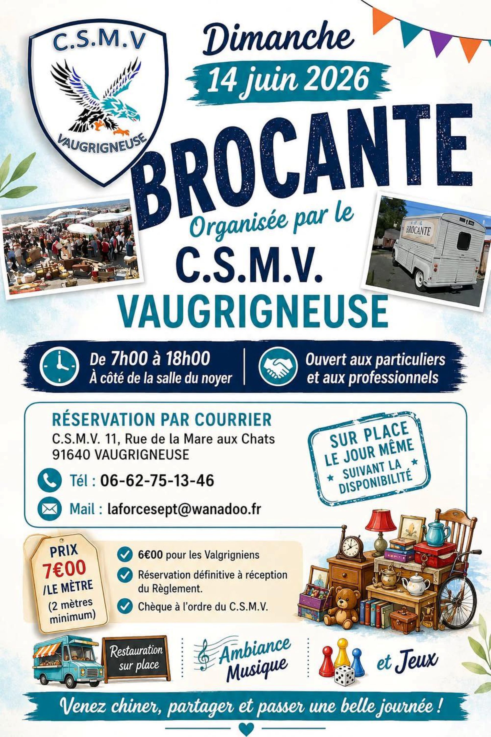 Brocante de Vaugrigneuse, 14 juin 2026, Vaugrigneuse