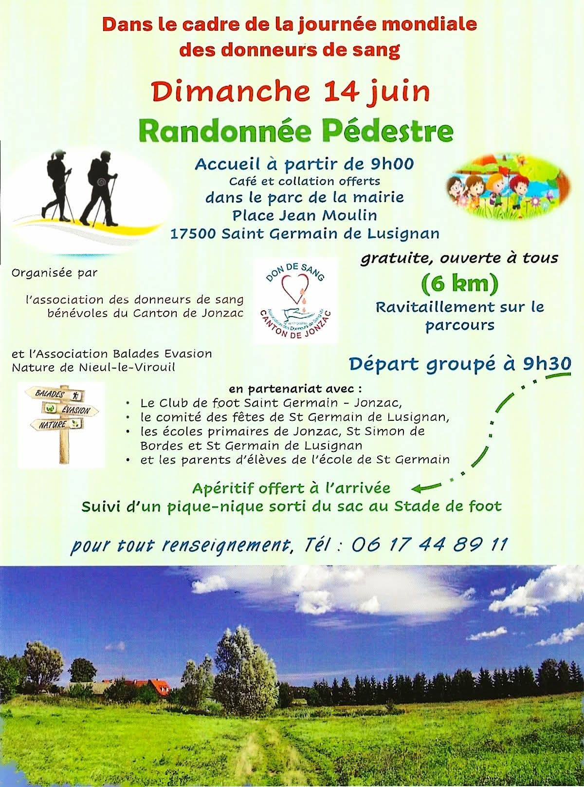 Randonnée pédestre don de sang