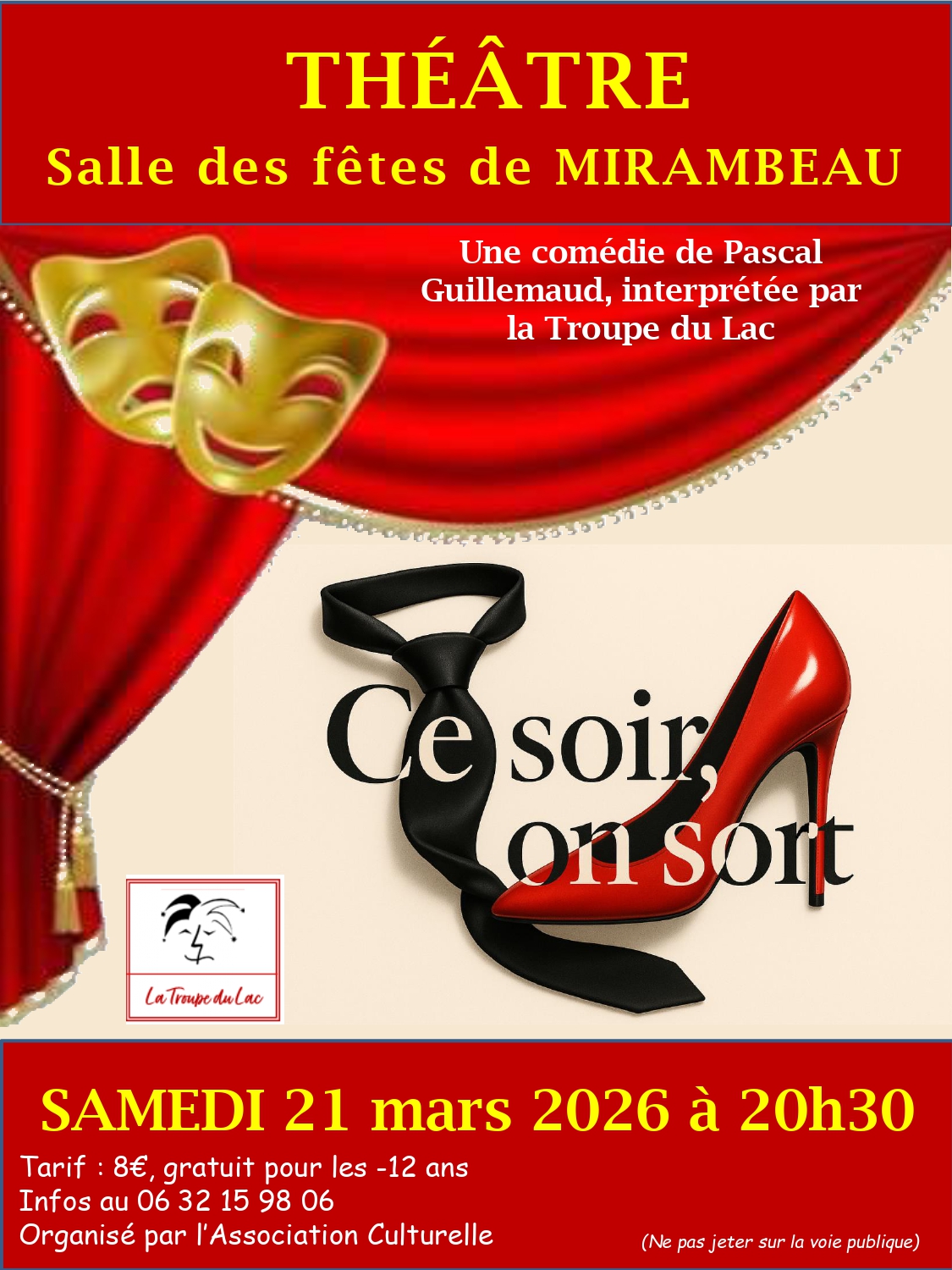 Soirée théâtre la Troupe du Lac