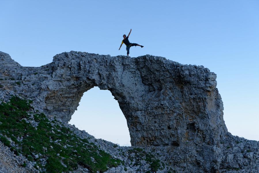 Personne au sommet d'une Arche