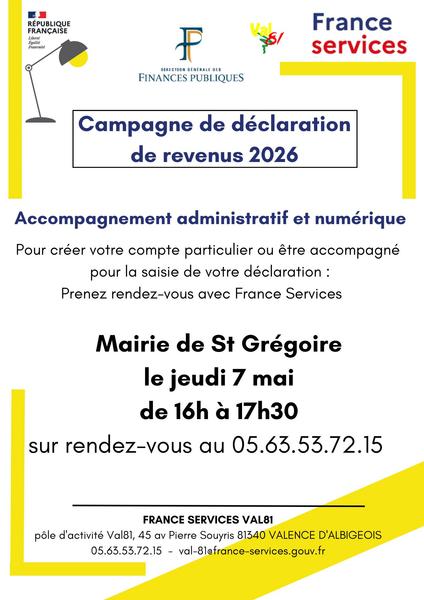 Permanence à Saint-Grégoire - France Services Val81
