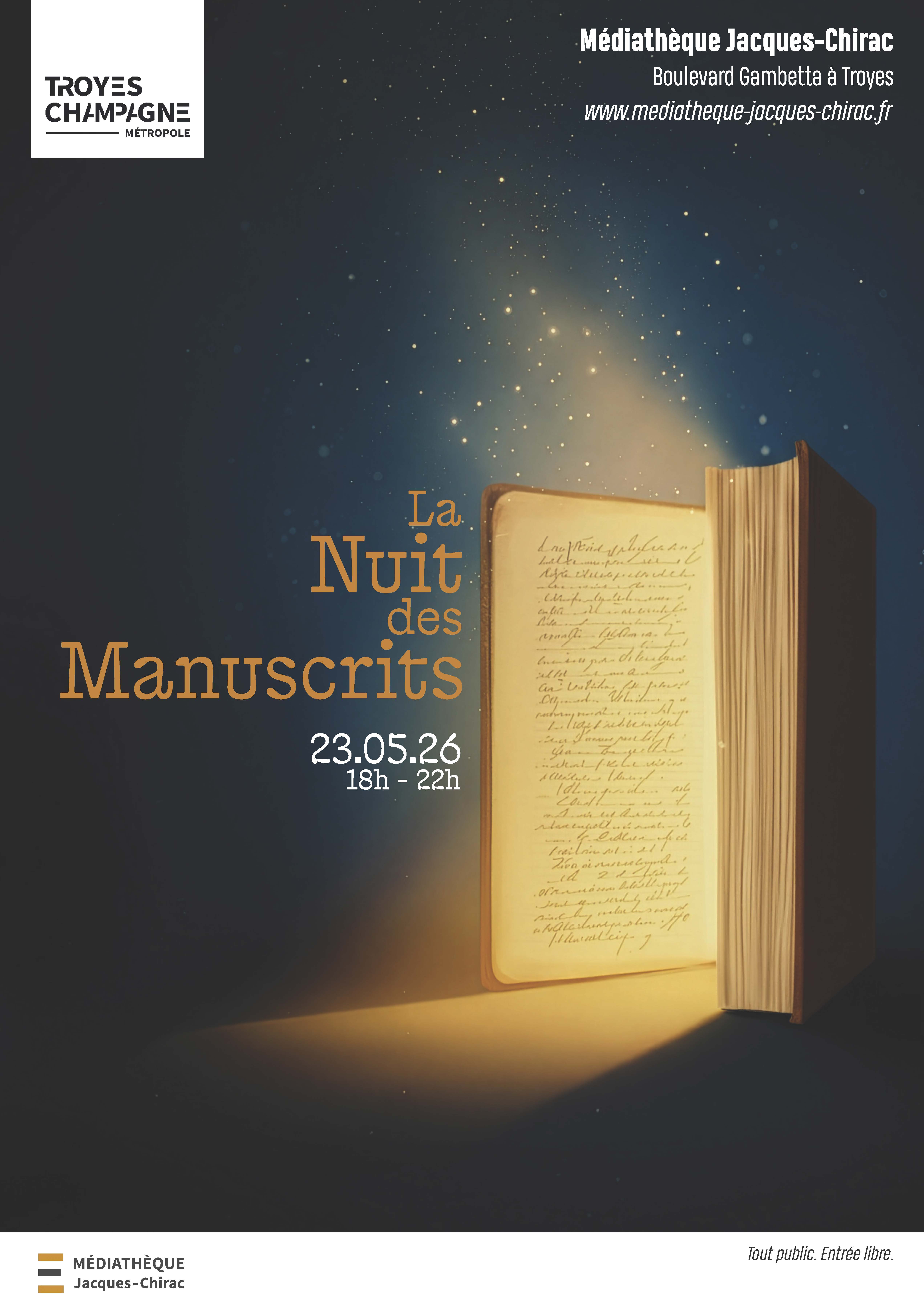 Nuit des manuscrits — visuel événement