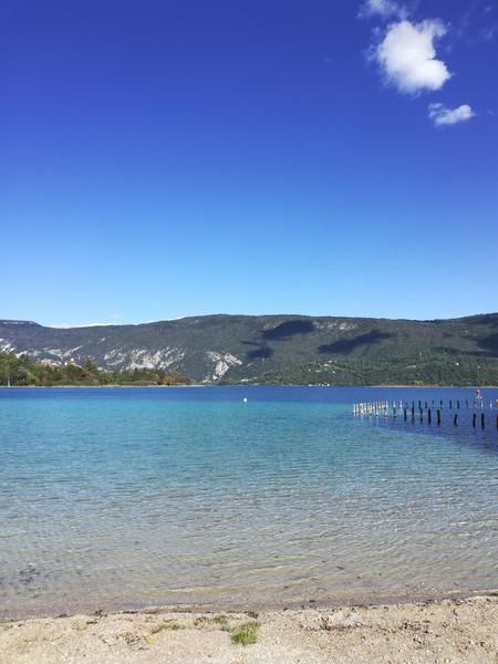 Plage Lépin le lac -Tour du Lac d'Aiguebelette à cheval_Attignat-Oncin