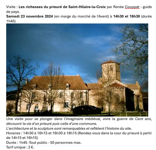 Visite guidée du prieuré