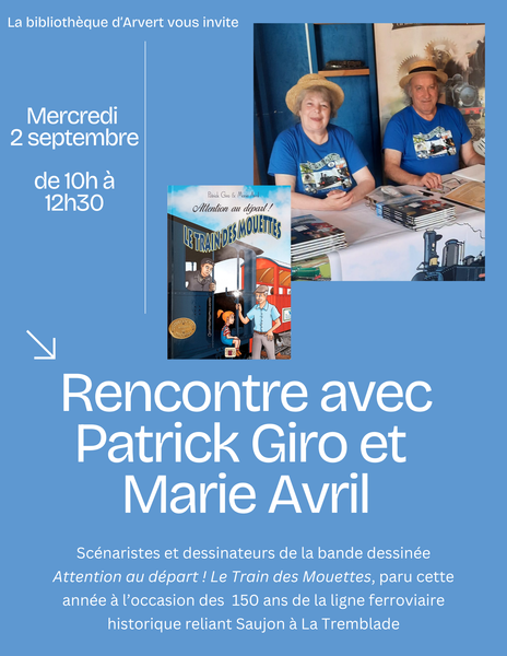 Rencontre à la bibliothèque d’Arvert : Patrick Giro et Marie Avril