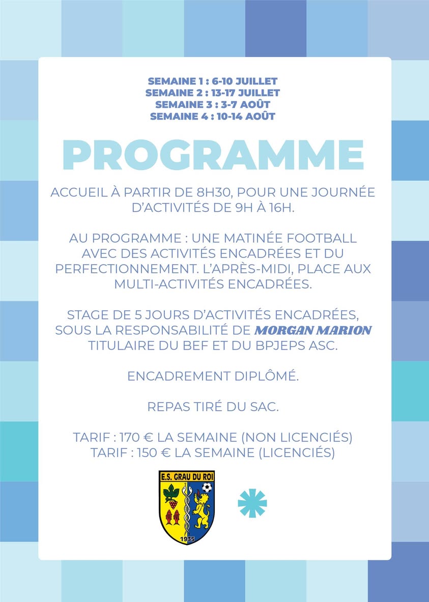 Stage d'Été - Football & Multi-acitivtés 