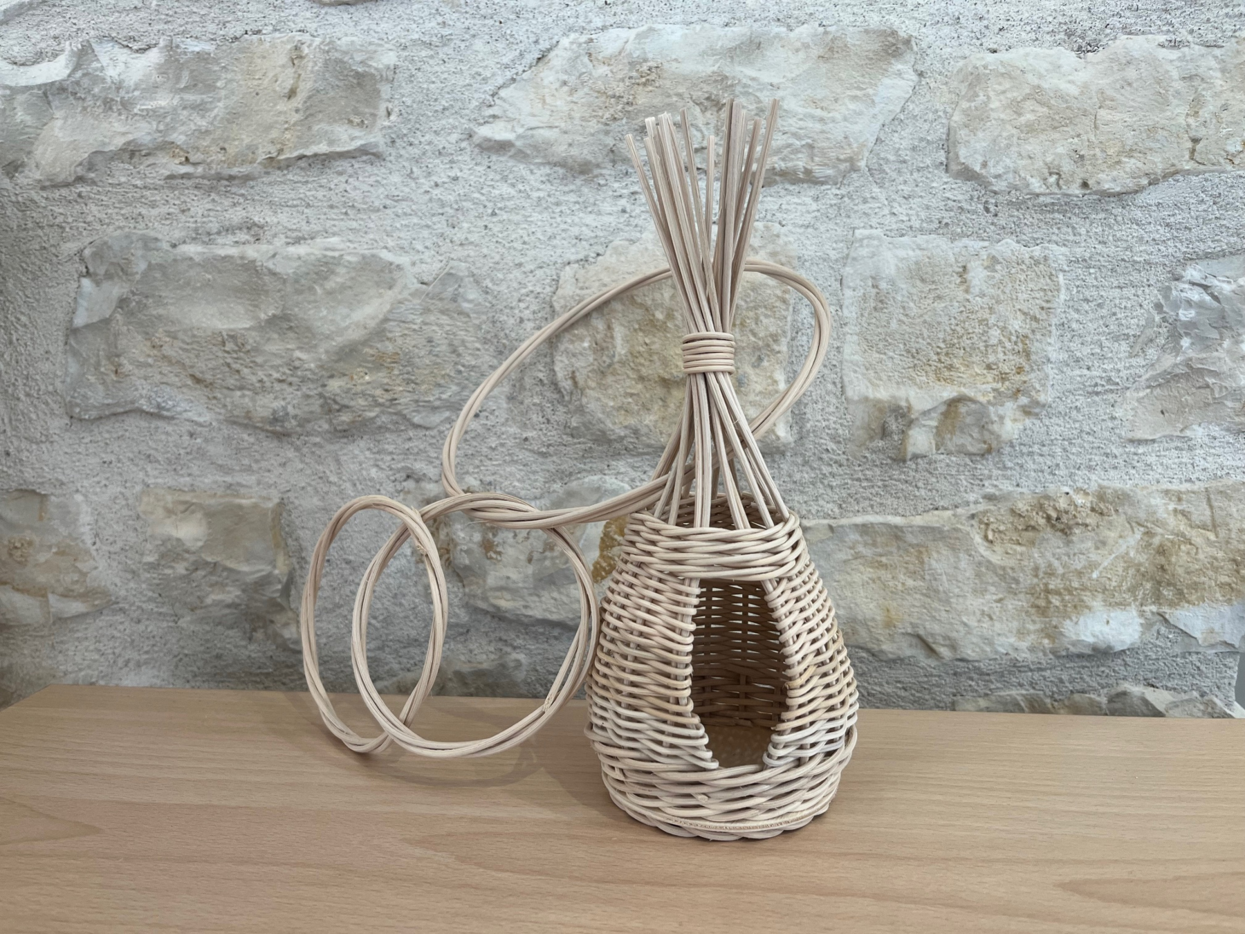 Atelier vannerie - Création d'un nichoir décoratif