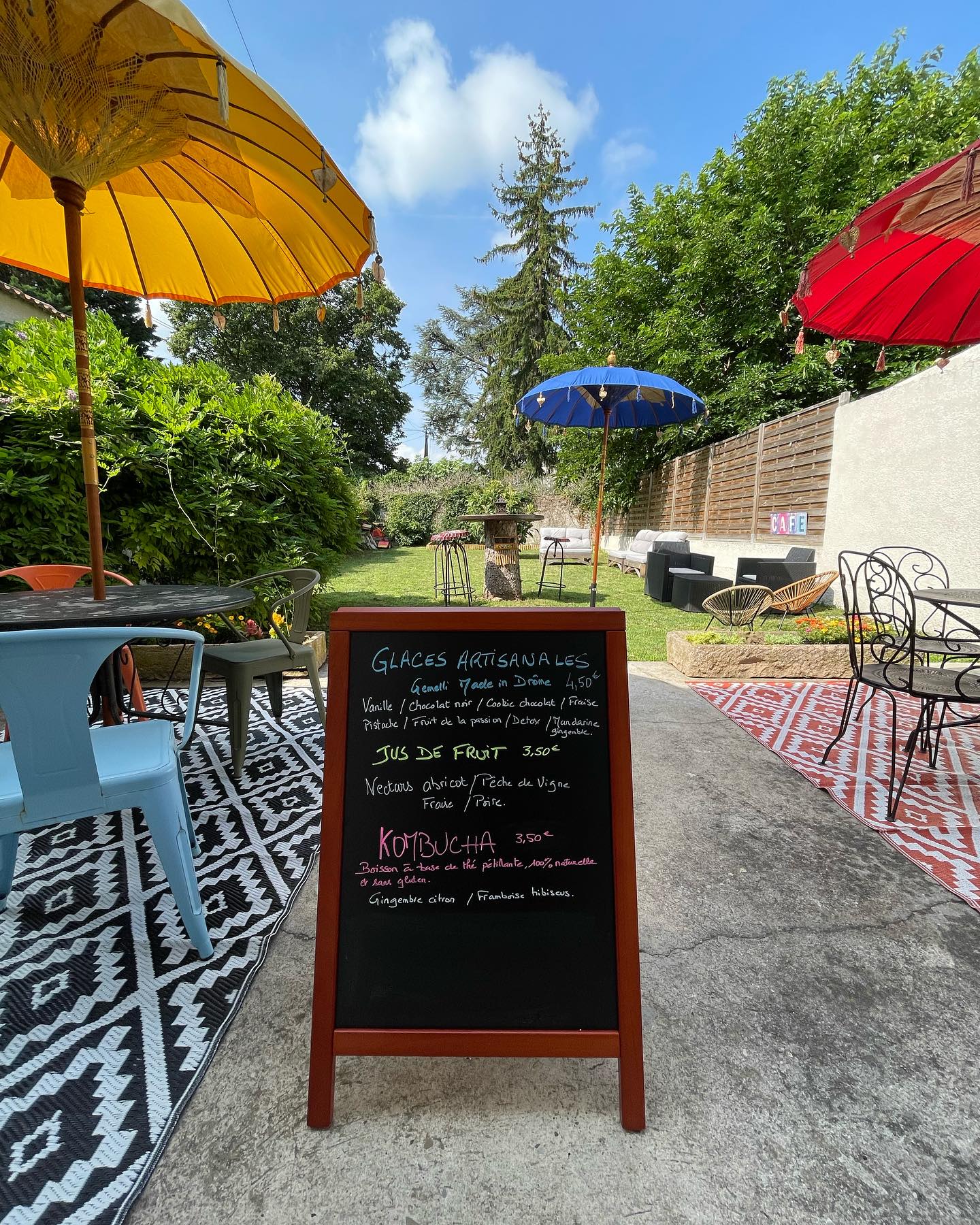 Terrasse en été