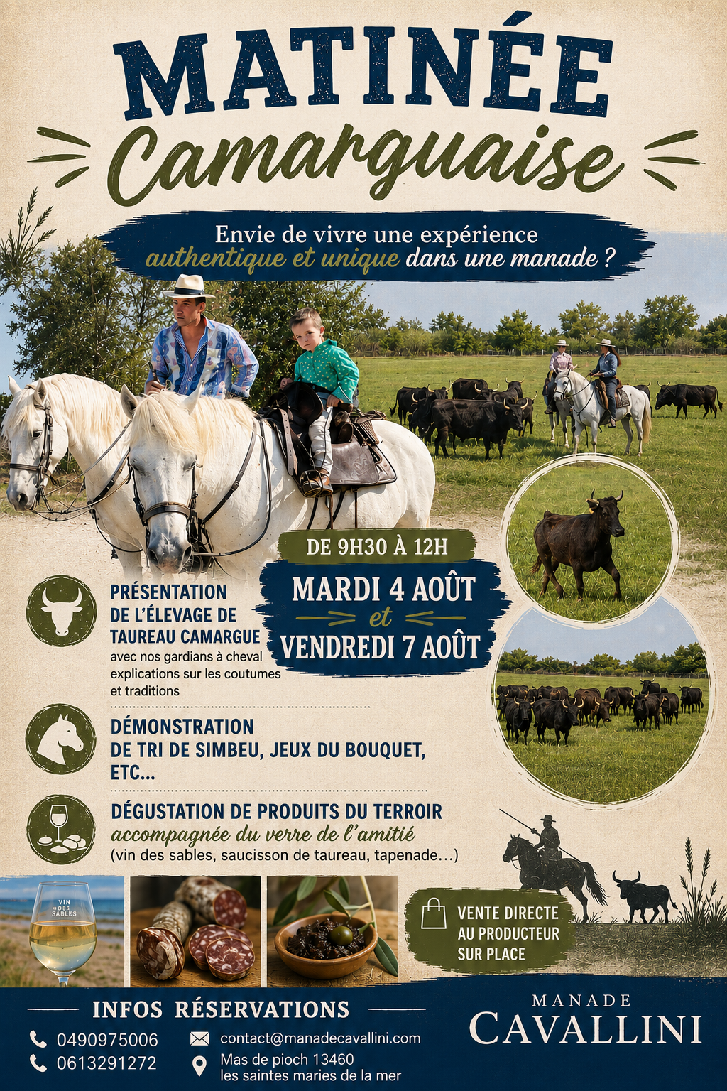 Visite de la Manade Cavallini