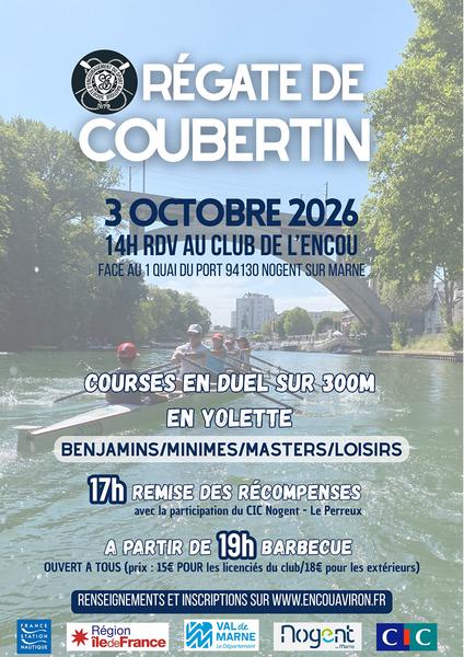 Affiche de la Régarte de Coubertin 