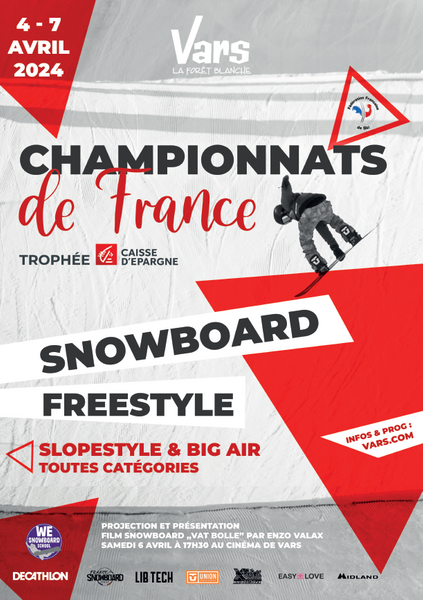 Championnats de France Snowboard freestyle Vars