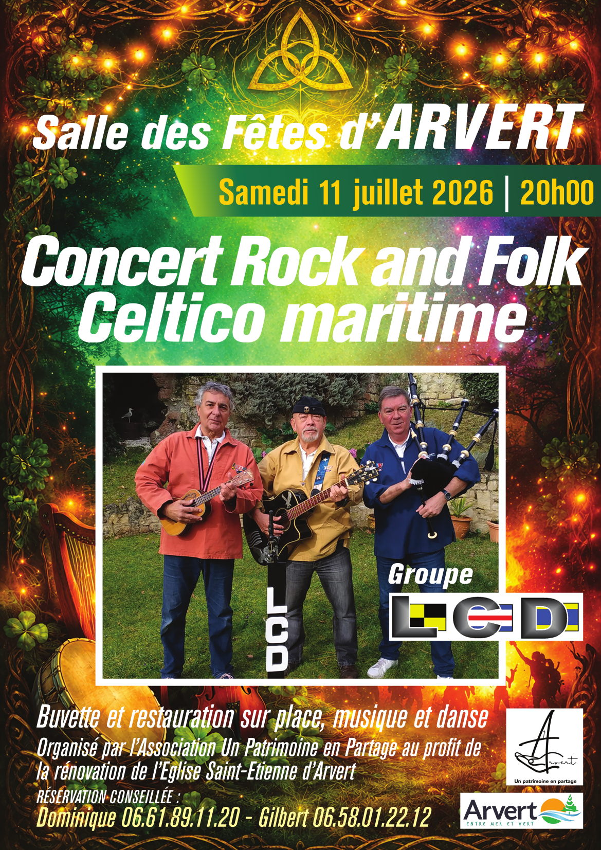 Concert Rock and Folk Celtico Maritime au profit de la rénovation de l’Église Saint-Étienne