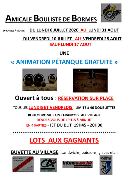 Animation pétanque