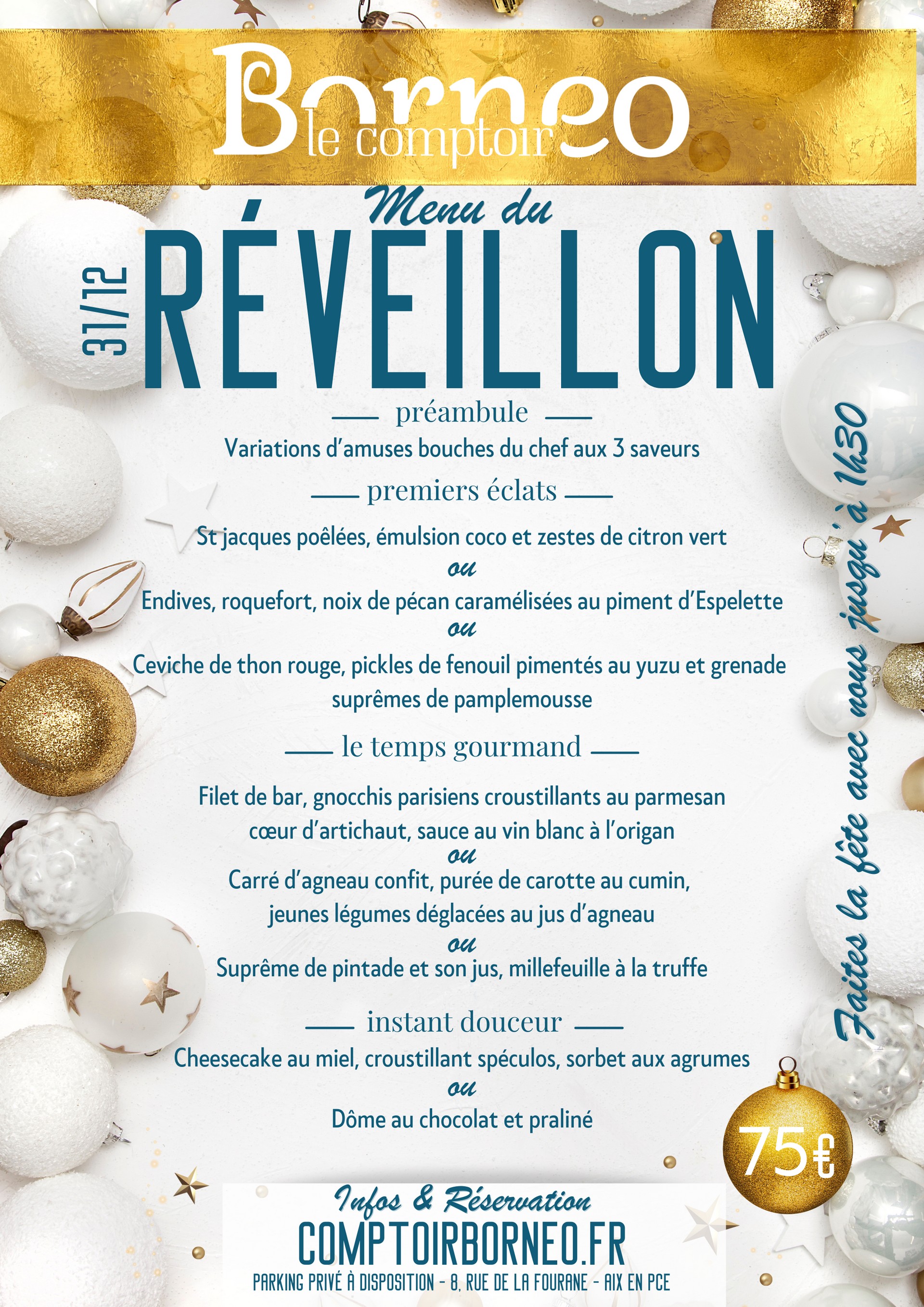 Le Comptoir Bornéo - Réveillon de la Saint-Sylvestre
