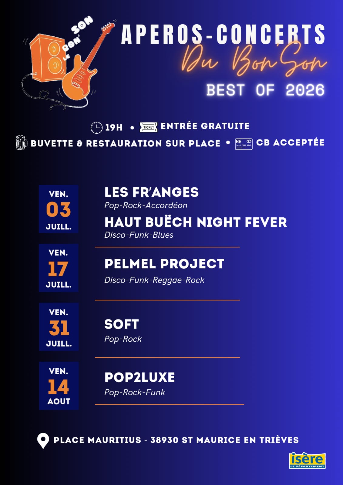 Apéro Concerts du Bon'Son 2026