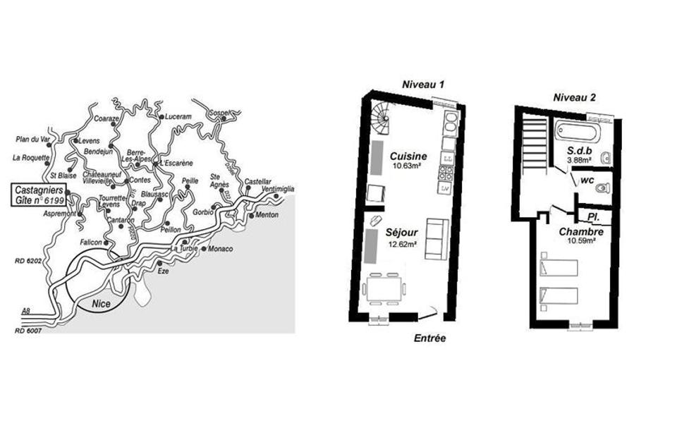 Gîte N°3 Espace des Oliviers-Le plan-Castagniers-Gîtes de France des Alpes-Maritimes