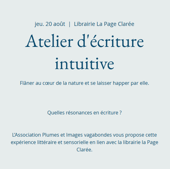 Atelier d'écriture intuitive -  La Page Clarée