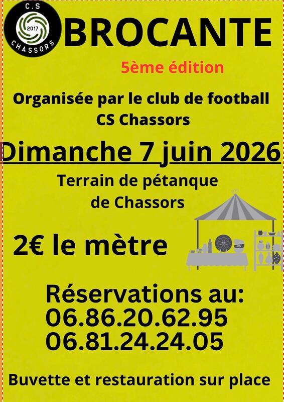 5ème brocante du CS Chassors