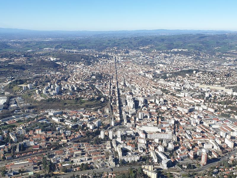 Grande Rue de St Etienne vue depuis Le Guizay