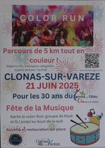 Affiche color run et fête de la musique
