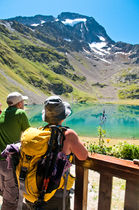 Vue sur le lac depuis le Refuge de la Muzelle