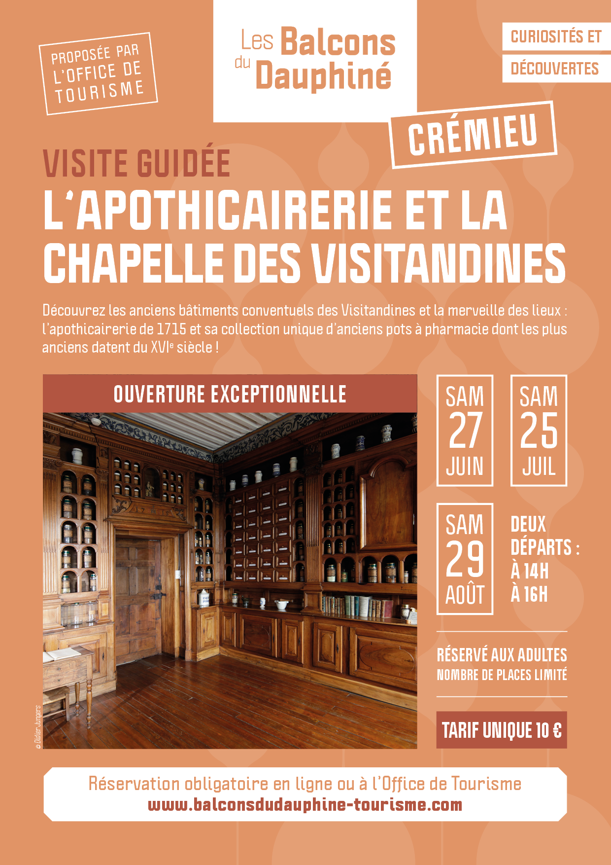 Prier et guérir : visite guidée de l'apothicairerie et de la chapelle des Visitandines à Crémieu
